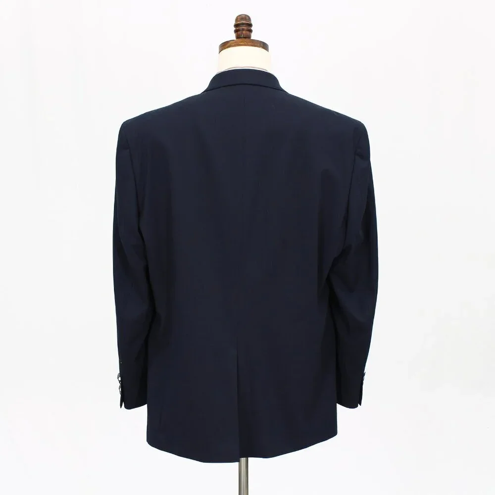 Michael Kors 46R Navy Solid 2-Button Sport Coat Blazer Jacket P436